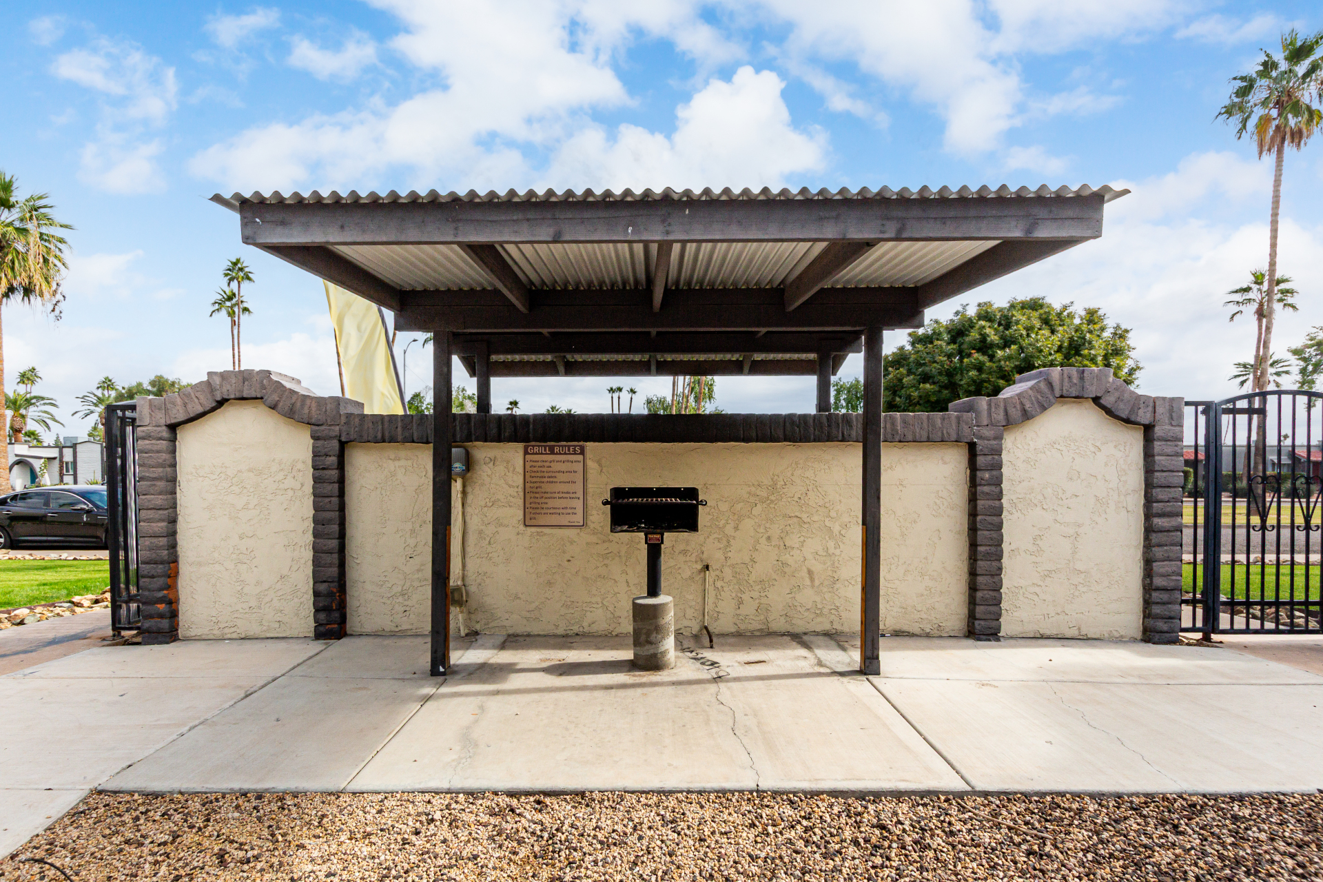 Outdoor grills at The Forté Apartments.