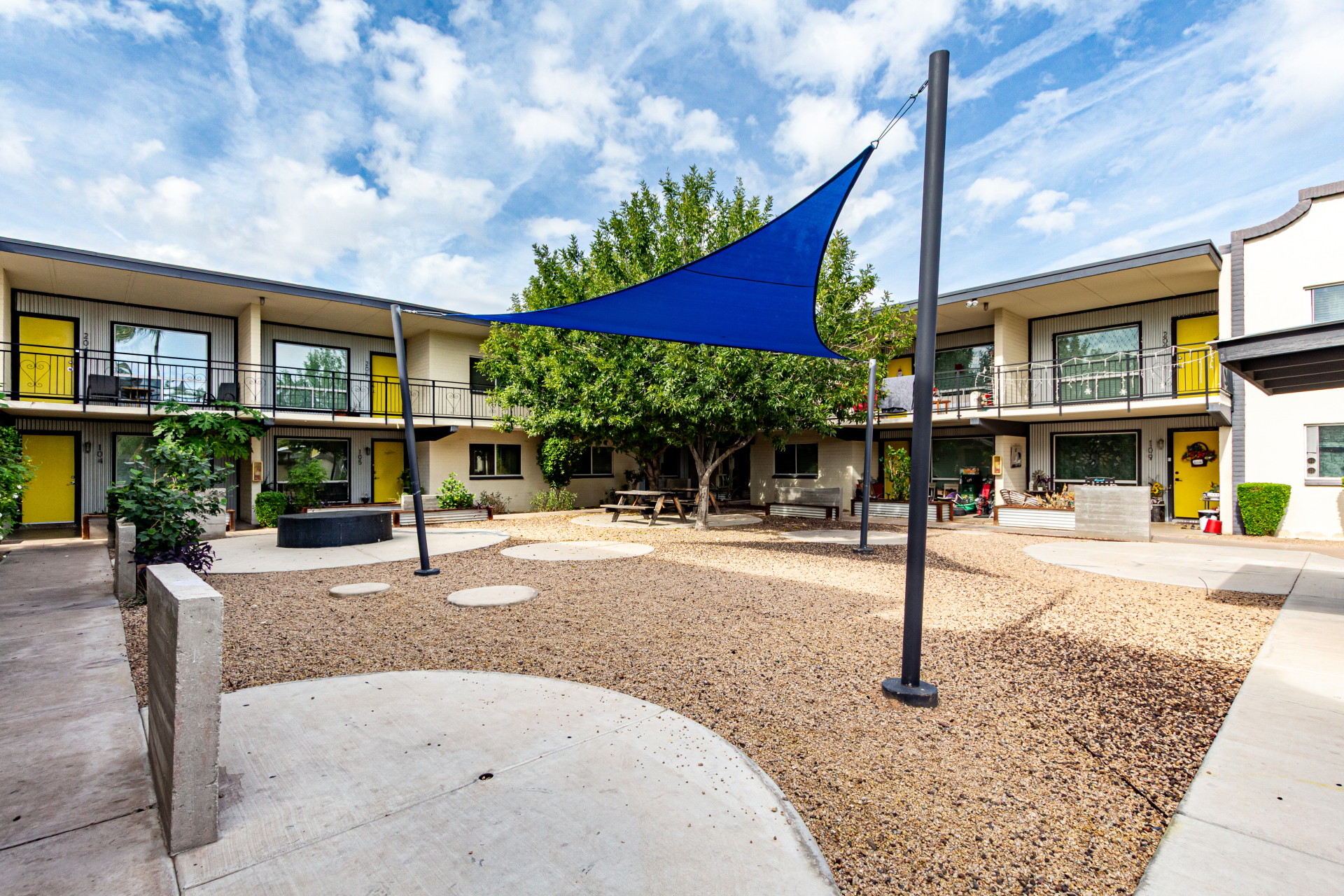 Shared outdoor space at The Forté Apartments.